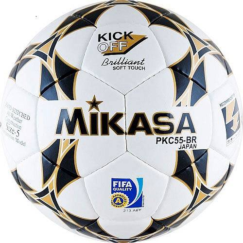 фото Футбольный мяч mikasa pkc55br-1 №5 white/black