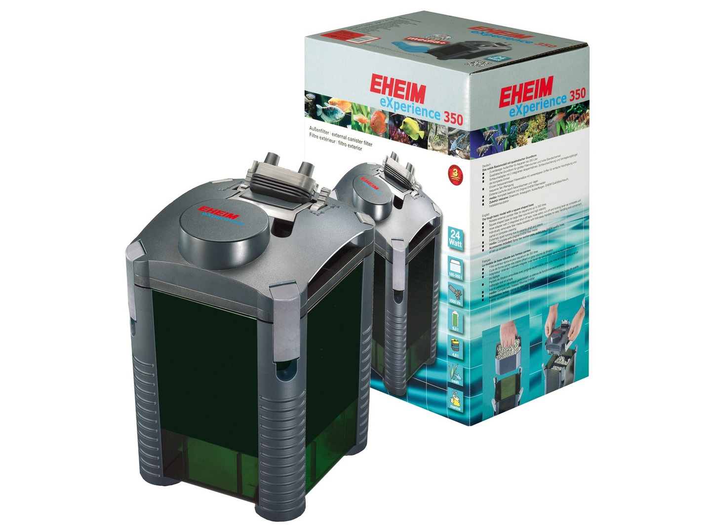 Фильтр для аквариума внешний Eheim Experience 350, 950 л/ч, 24 Вт