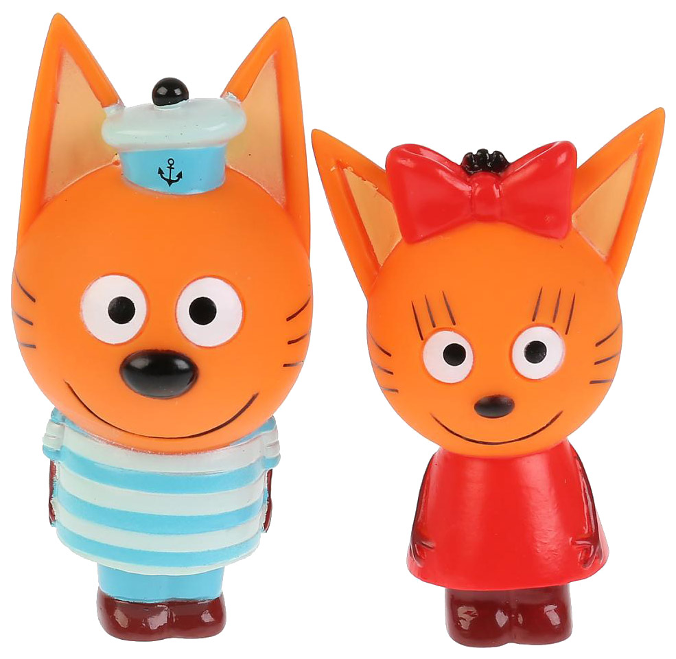 фото Набор из 2-х игрушек для ванны три кота. коржик и карамелька капитошка