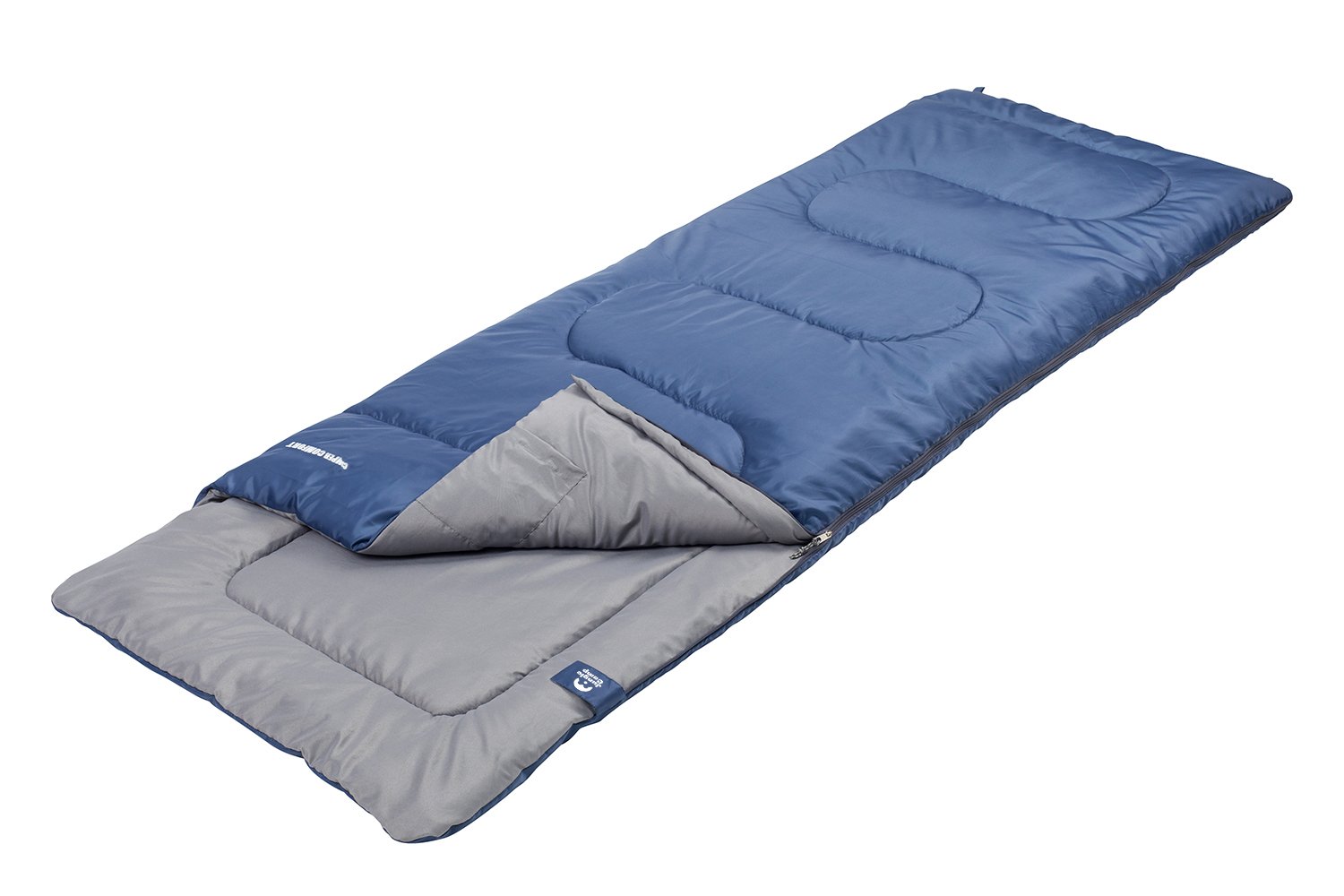 фото Спальный мешок jungle camp camper comfort, с подголовником, левая молния, цвет: синий