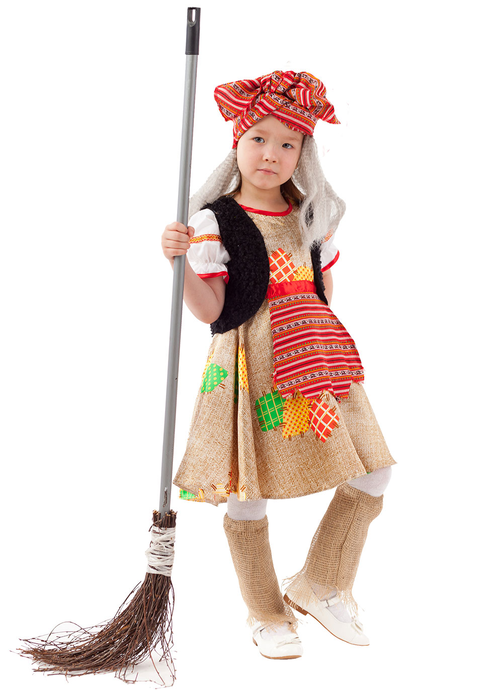 фото Карнавальный костюм батик баба-яга, цв. разноцветный р.110