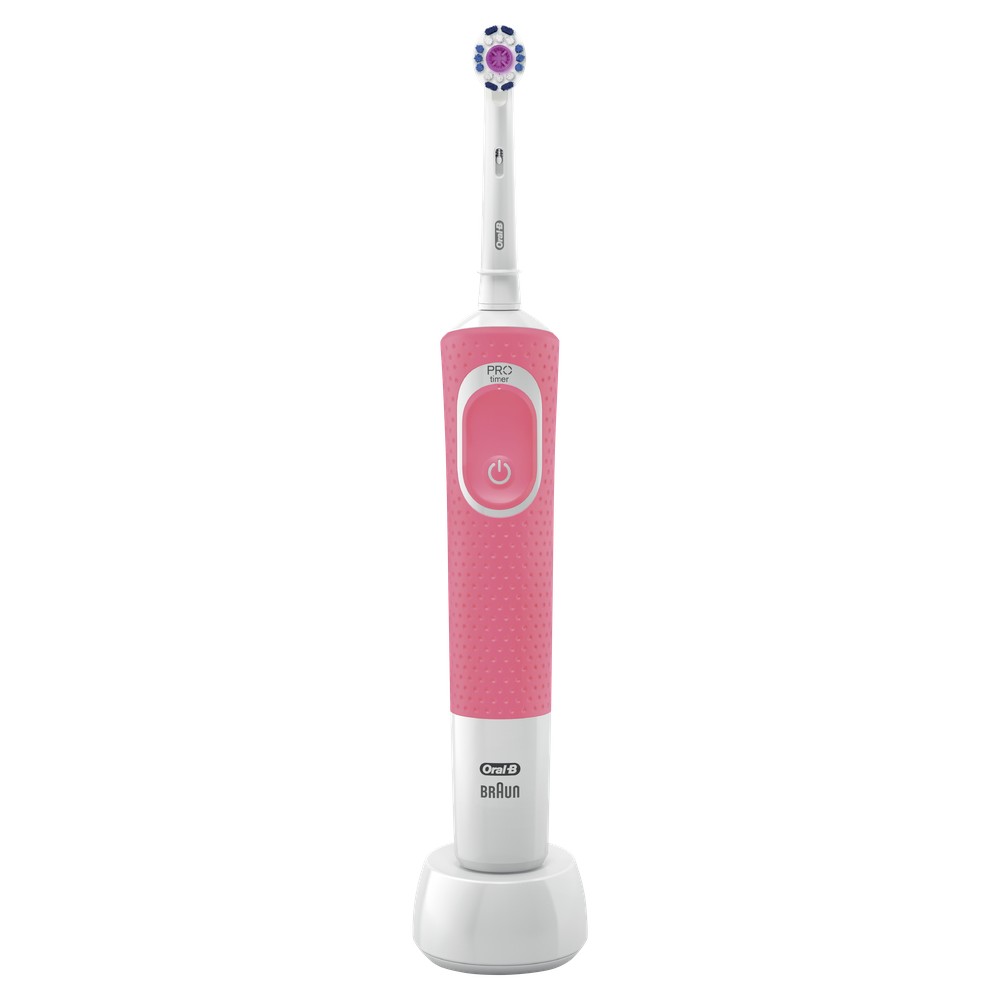 фото Зубная щетка электрическая braun oral-b vitality 3d white d100.413.1 pink