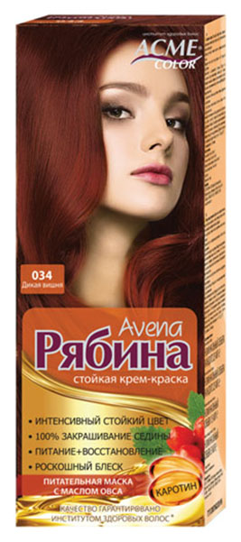 фото Краска для волос acme color рябина avena 034 дикая вишня 135 мл