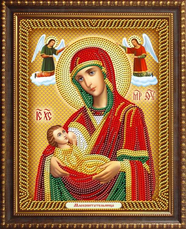 

Алмазная вышивка Алмазная Живопись Икона Млекопитательница, 22x28 см, Икона Млекопитательница