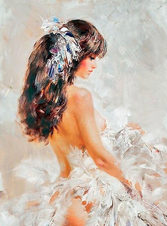 

Алмазная вышивка Алмазное Хобби Нежность, 40x60 см, Нежность