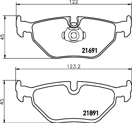 

Комплект тормозных колодок Hella 8DB355007981