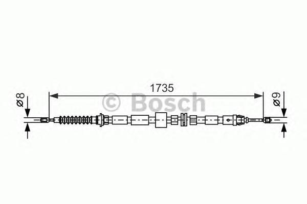 фото Трос cтояночного тормоза bosch 1987477734