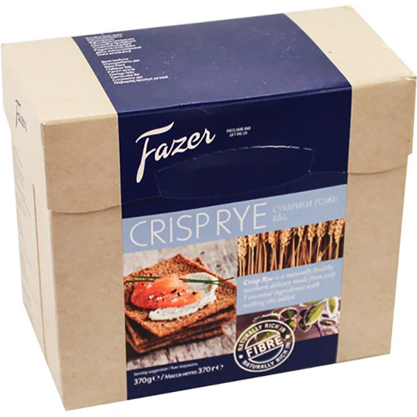 

Сухарики Fazer crisp rye ржаные 370 г