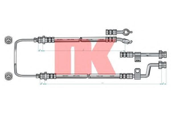 фото Шланг тормозной системы nk 853514