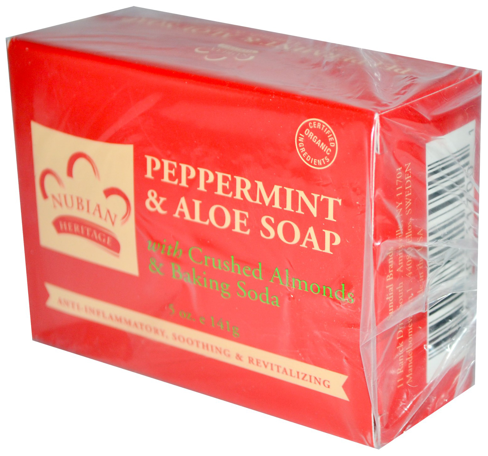 фото Косметическое мыло nubian heritage peppermint & aloe soap 141 г