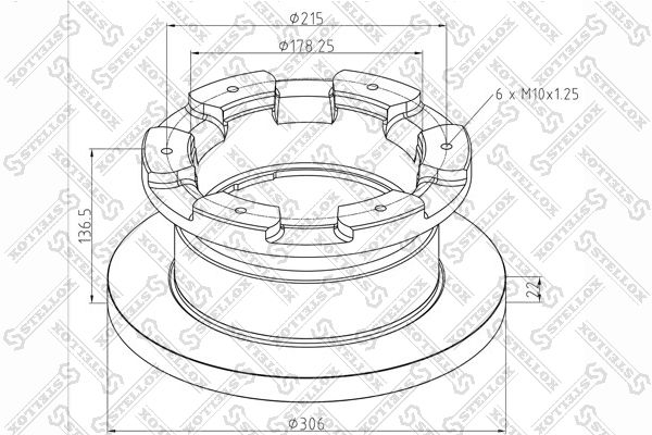 Тормозной диск Stellox 85-00820-SX