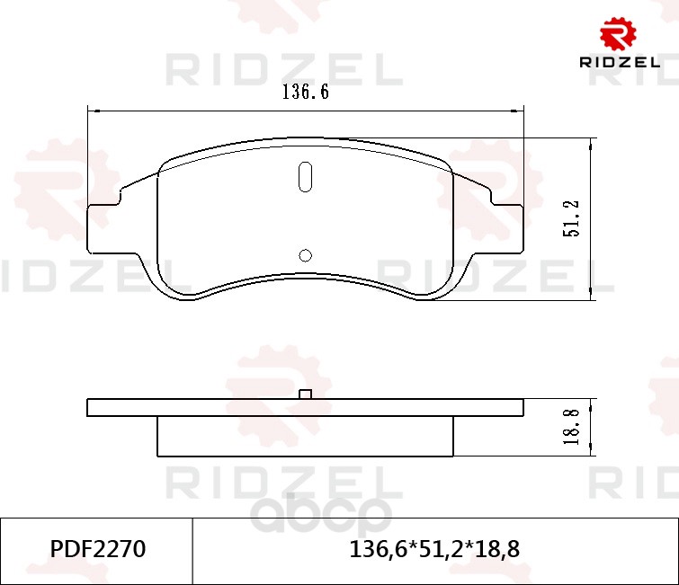 

Комплект тормозных колодок RIDZEL PDF2270