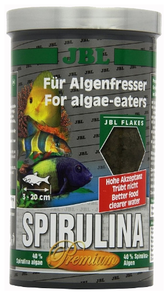 фото Корм для рыб jbl spirulina, хлопья, 1 л