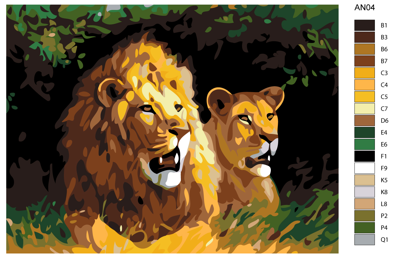 

Картина по номерам, 30 x 40, KRYM-AN04, KRYM-AN04