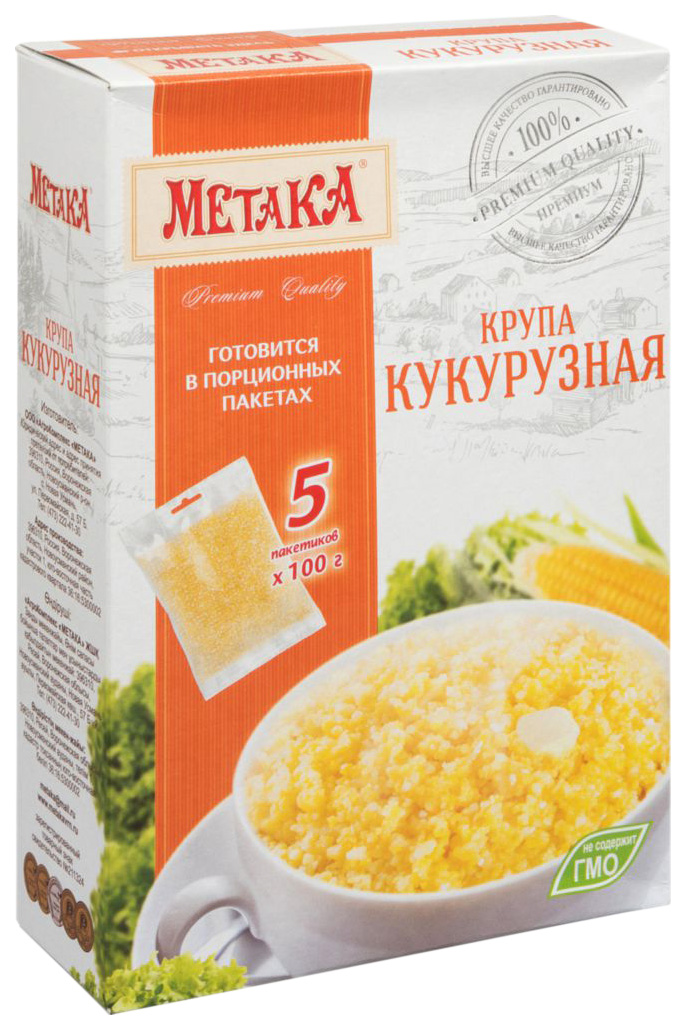

Крупа кукурузная Метака в порционных пакетах 100 г 5 пакетов
