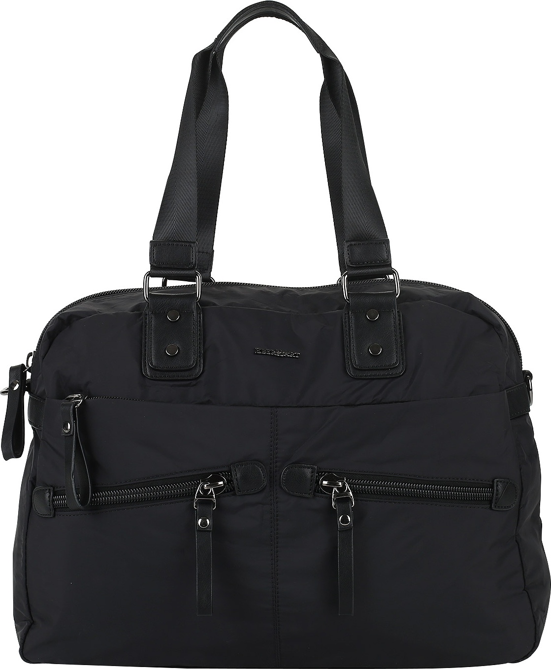 Дорожная сумка мужская Eberhart Shoulder черная, 44x30x13 см