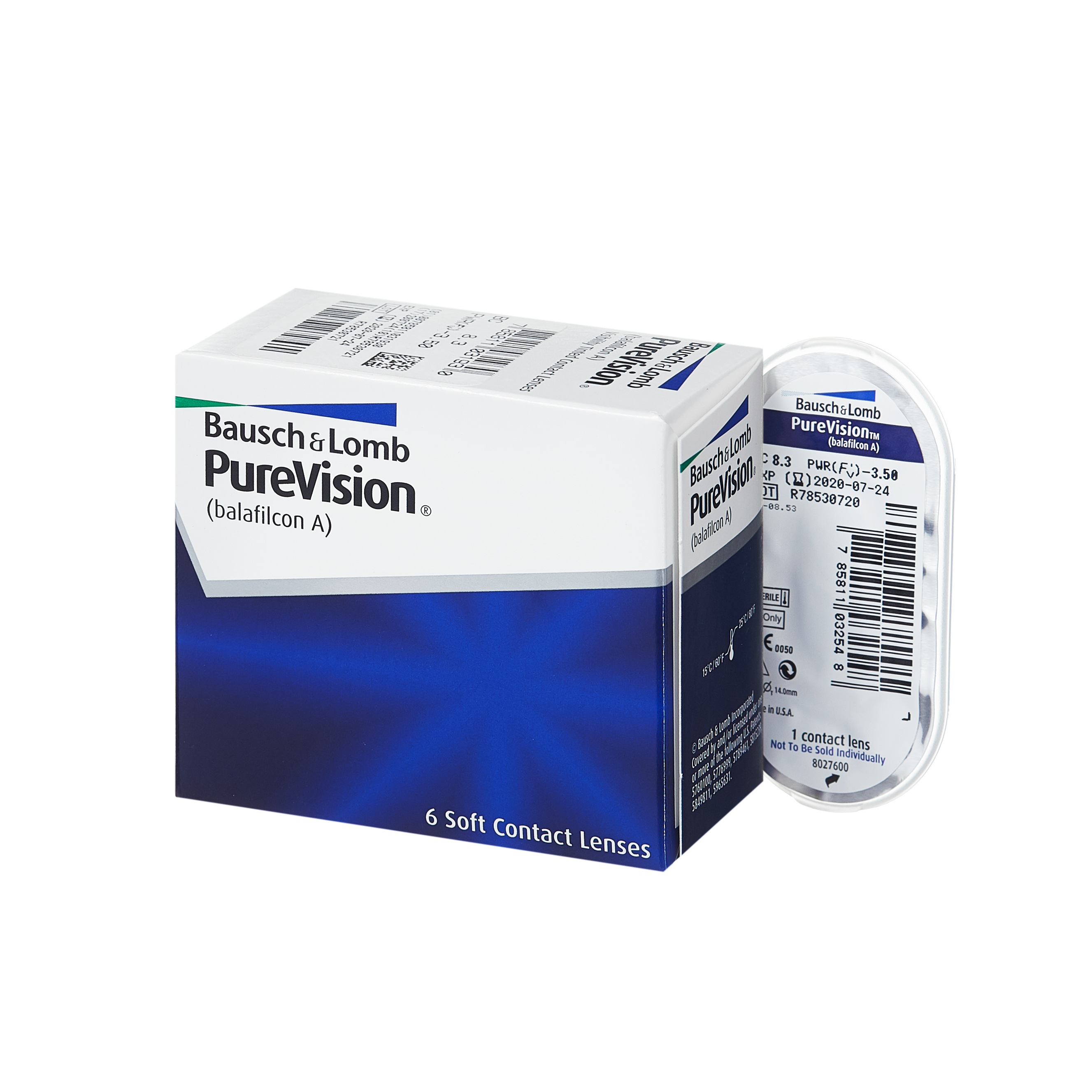 фото Контактные линзы purevision 6 линз r 8,3 -5,50