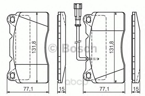 

Тормозные колодки дисковые BOSCH 0986424577