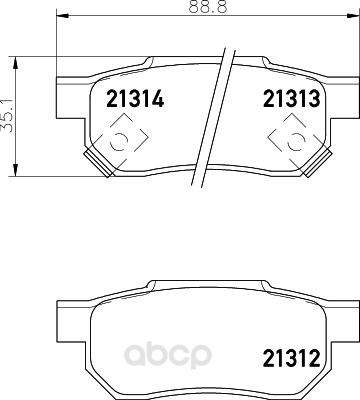 

Тормозные колодки HELLA PAGID/BEHR Nao 8DB355026901