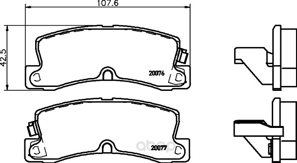

Тормозные колодки дисковые HELLA 8DB355026741