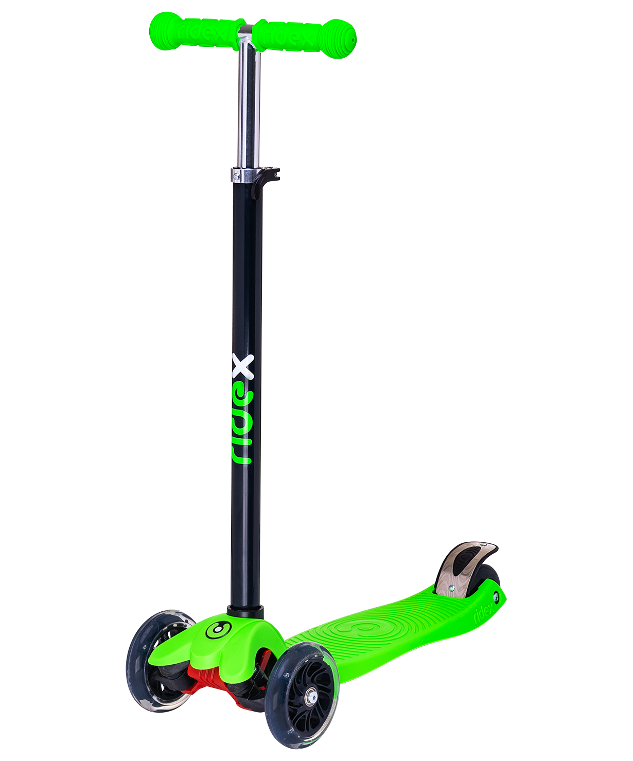 

Трёхколёсный самокат Ridex Snappy 3D детский зеленый со светящимися колёсами