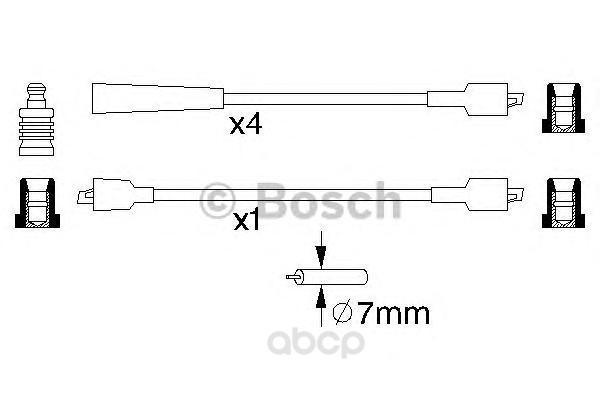 Комплект высоковольтных проводов BOSCH 0986356855 600000021202