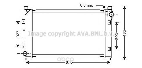 фото Радиатор охлаждения двигателя ava au2163