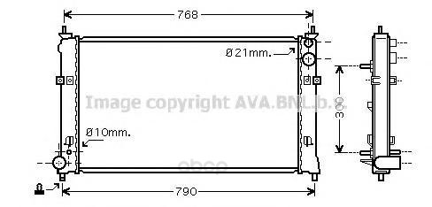 

Pадиатор системы охлаждения акпп Mazda MPV 02-03 Ava MZ2192