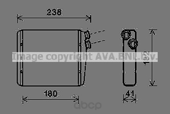 фото Радиатор охлаждения двигателя ava voa6163