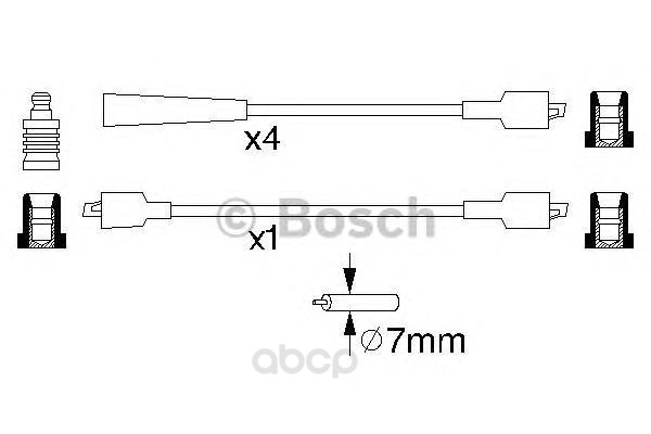 

Комплект высоковольтных проводов BOSCH 0986356828