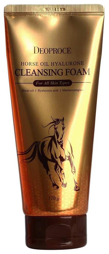 Пенка для умывания Deoproce Horse Oil Hyalurone Cleansing Foam 170 г