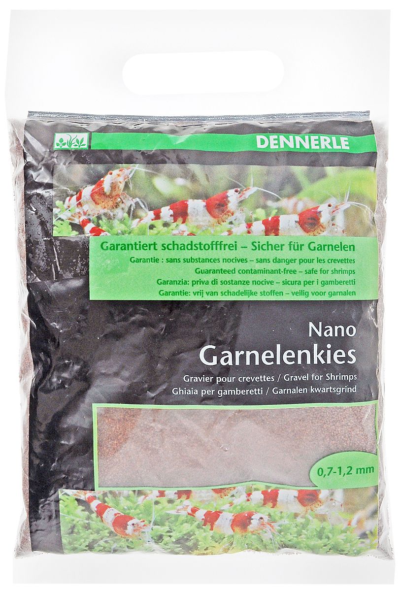 Грунт для аквариума Dennerle Nano Garnelenkies коричневый, 2 кг