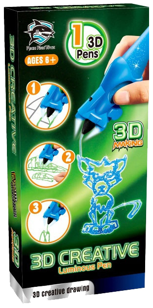 

3D-ручка детская Fitfun Toys Y8801-1A (светящиеся чернила)