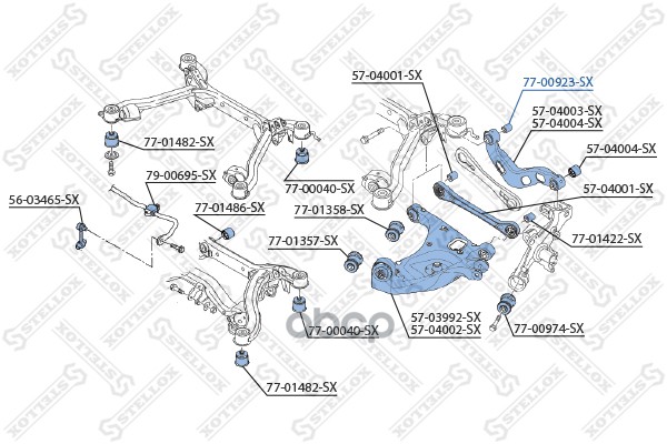фото Сайлентблок stellox 7700923sx