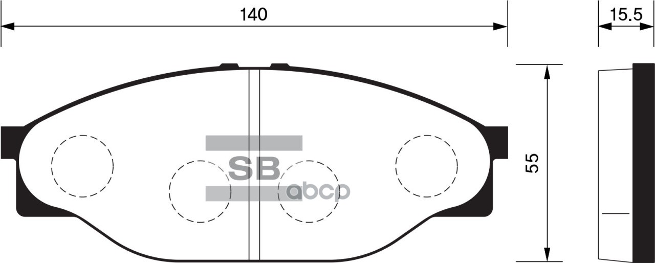 

Комплект тормозных колодок Sangsin brake SP1139