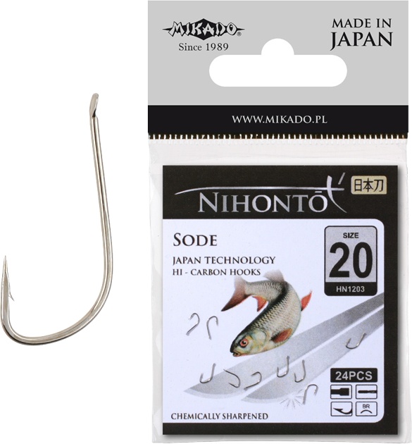 Рыболовные крючки Mikado Nihonto Sode №20, 24 шт.