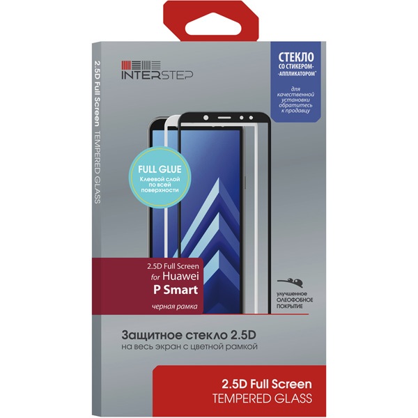 

Защитное стекло InterStep для Huawei P Smart Black (IS-TG-HUAPSMZFB-000B202), 2,5D для Huawei P Smart Z, Black