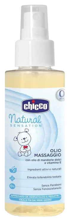 фото Масло для тела детское chicco natural sensation массажное 100 мл