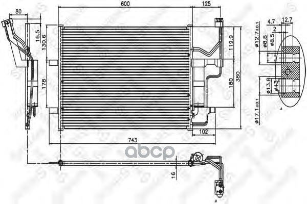 

Радиатор кондиционера Stellox 1045118SX