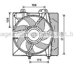 Вентилятор охлаждения двигателя AVA QUALITY COOLING PE7550