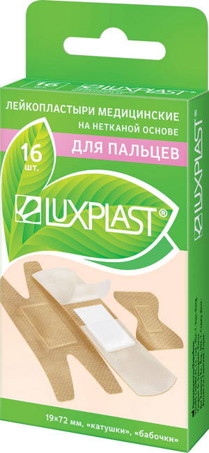 Пластырь Luxplast на нетканой основе 16 шт.