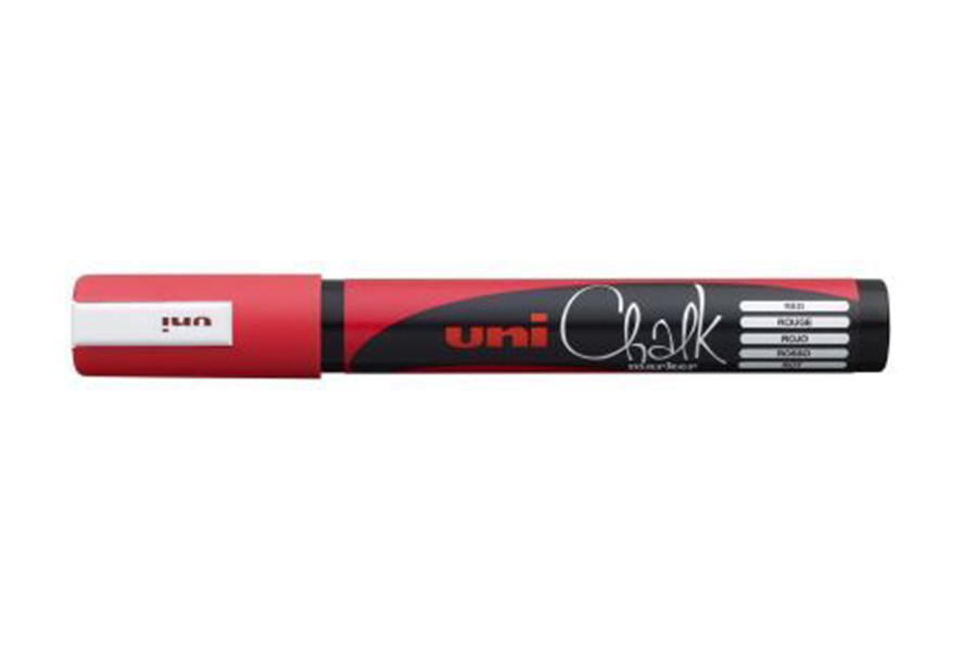 

Меловой маркер Uni Chalk PWE-5M 1.8-2.5мм красный, PWE-5M Красный