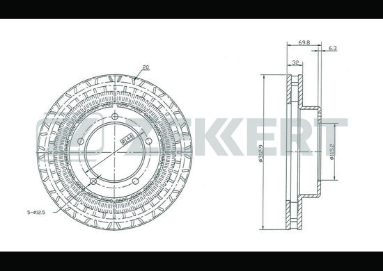 фото Тормозной диск zekkert bs-5243