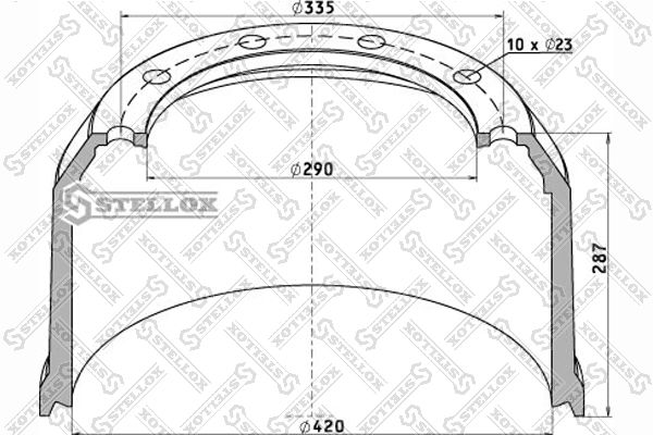 

Тормозной барабан STELLOX 85-00050-SX