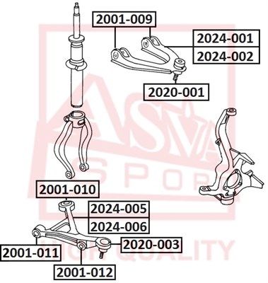 фото Рычаг подвески asva 2024-002