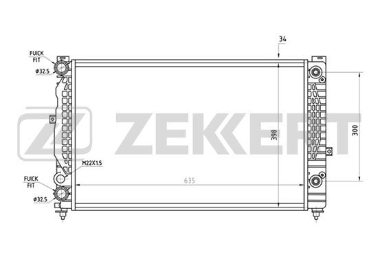 

Радиатор охлаждения двигателя ZEKKERT MK-1064