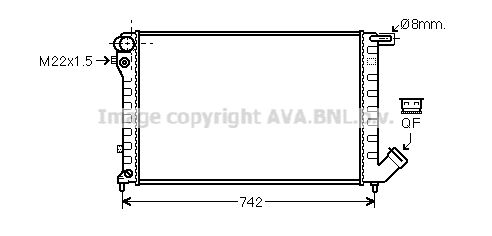 

Радиатор охлаждения двигателя AVA QUALITY COOLING CNA2198