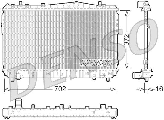 

Радиатор охлаждения двигателя DENSO DRM08004