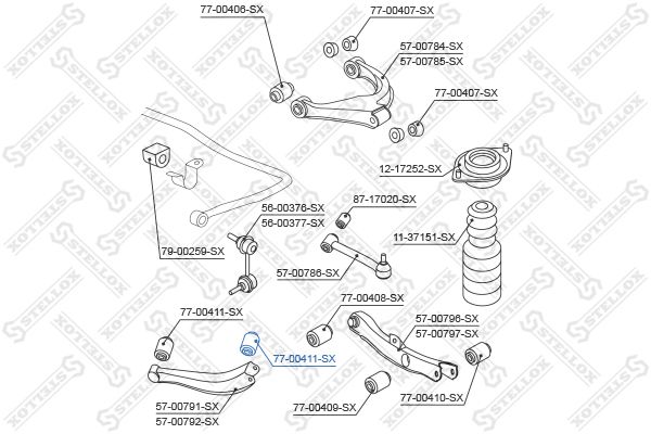 фото Рычаг независимой подвески колеса stellox 77-00411-sx