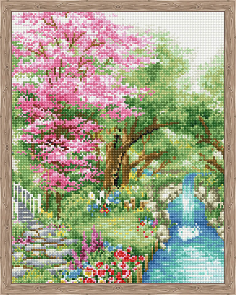 Алмазная живопись Цветной QA202876 «В гостях у весны»